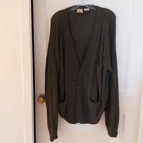 Men 100% lambswool cardigan size M - Picture 3 of 6